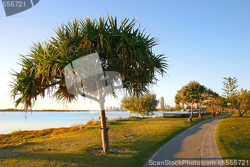 Image of Walking Path By The Water