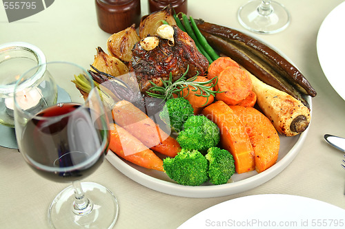 Image of Roasted Lamb And Vegetables