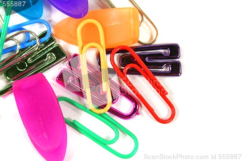 Image of Colorful Paper Clips