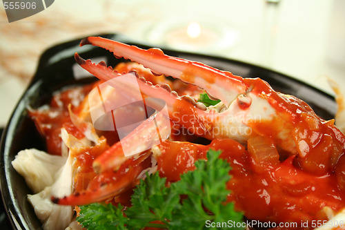 Image of Cracked Crab In Tomato Sauce