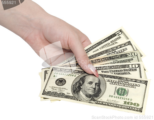 Image of money in woman hand