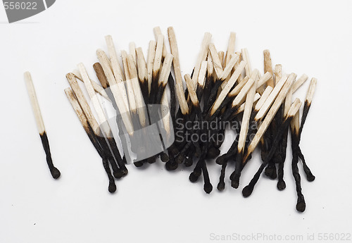 Image of burnt matchsticks