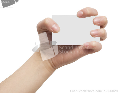 Image of card in hand
