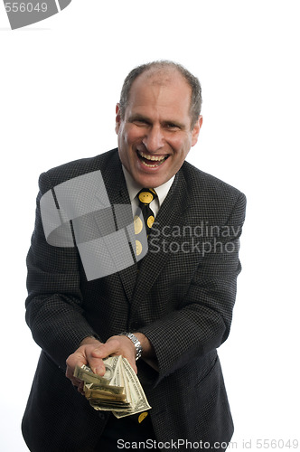 Image of happy excited man with money