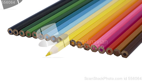 Image of color pencils on white