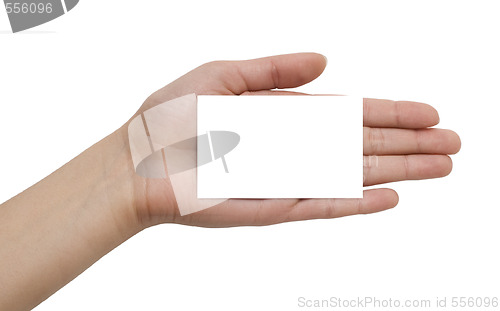 Image of greeting card in hand