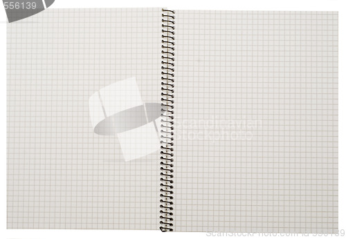 Image of open spiral notebook