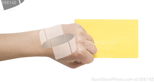 Image of paper card and fist