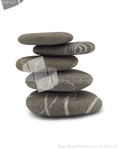 Image of pebbles on white