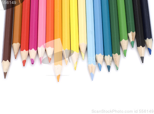 Image of pencils on white
