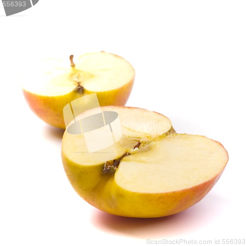 Image of apple halves