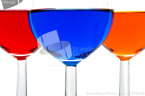 Image of Glasses with color drinks