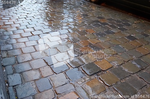 Image of wet pavement pattern