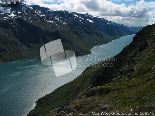 Image of river among mountains