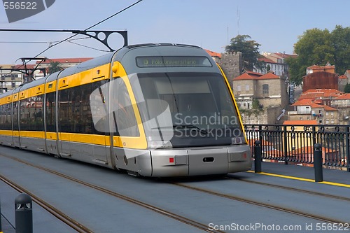 Image of train on bridge