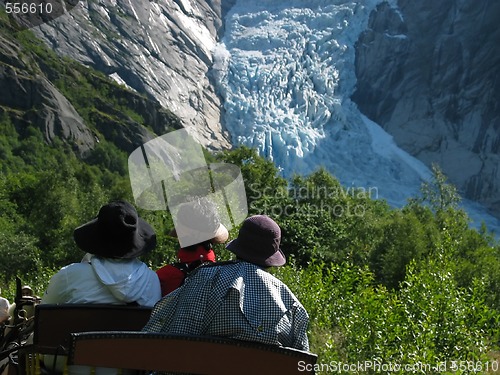 Image of Three hats and glacier 