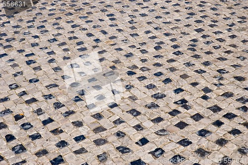 Image of black and white pavement