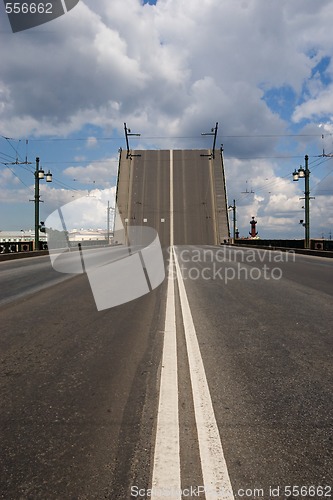 Image of raised drawbridge