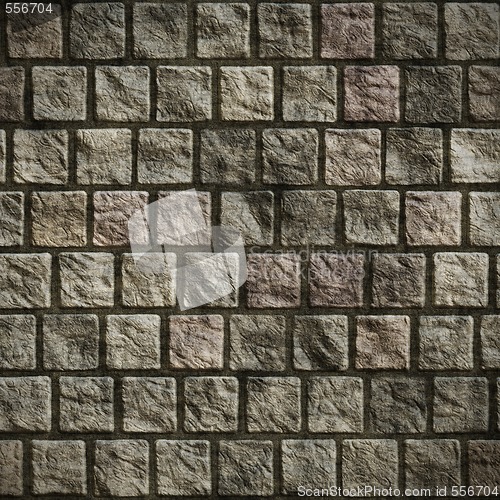 Image of grunge cobblestone wall