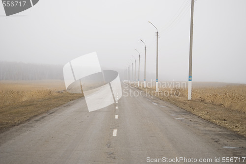 Image of foggy road