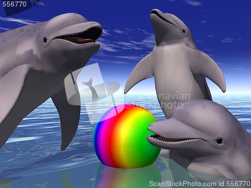 Image of Playing Dolphins