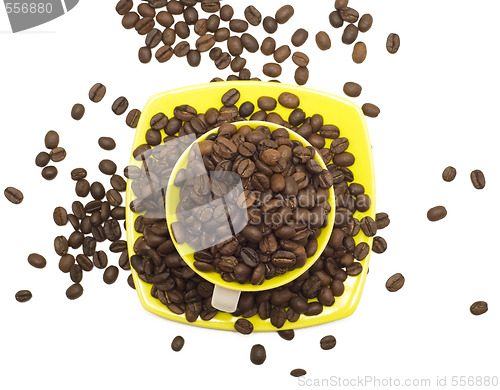 Image of coffee beans and cup