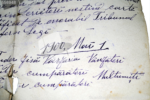 Image of Hand Written Text