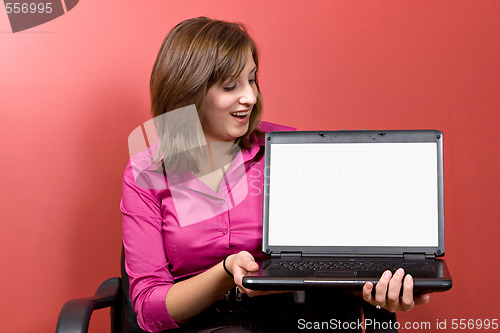 Image of Woman Showing Her Screen