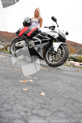 Image of Blonde Biker Girl