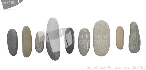 Image of pebble stones on white