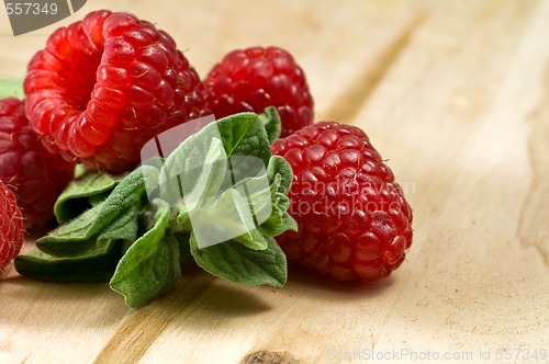 Image of Fresh ripe raspberry