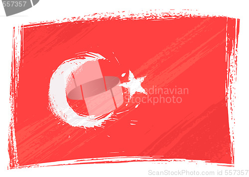 Image of Grunge Turkey flag