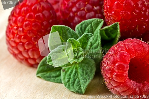 Image of Fresh ripe raspberry