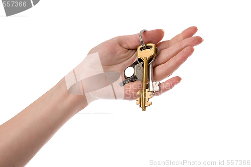 Image of hand with keys