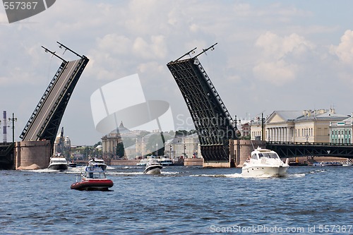 Image of river show under drawbridge