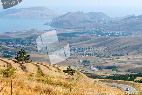 Image of hilly coastal landscape