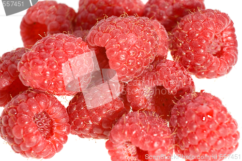 Image of fresh red raspberries