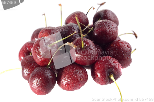 Image of fresh wine red cherries