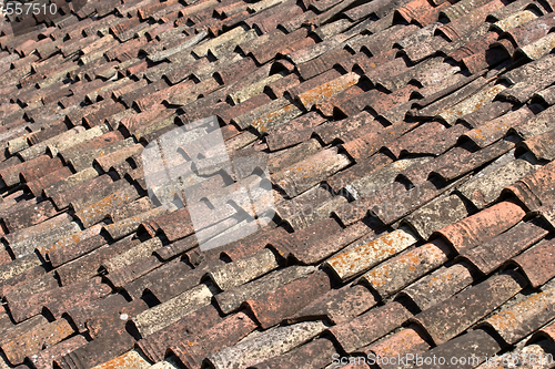 Image of tiled roof close-up