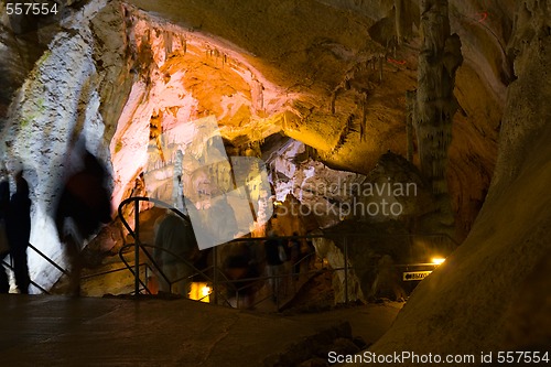Image of Tourists in cave