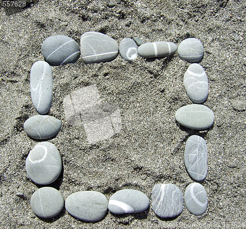 Image of square pebble frame