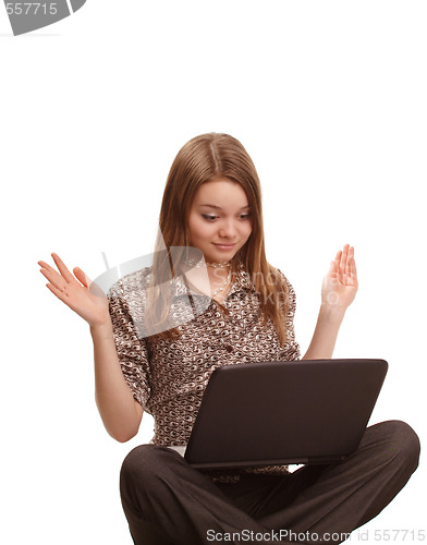 Image of Girl with laptop