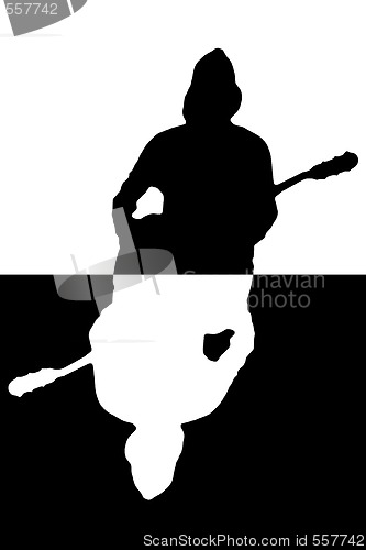 Image of Guitarist Silhouette Mirror