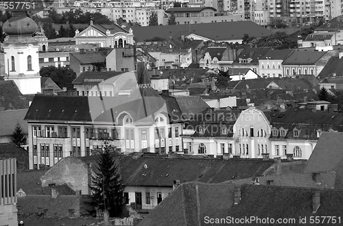Image of cluj-napoca view in bw
