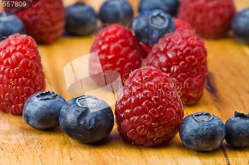 Image of Raspberry and blueberry