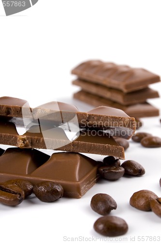 Image of chocolate and coffee beans 