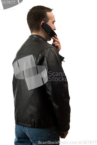 Image of Casual Man On Cellphone