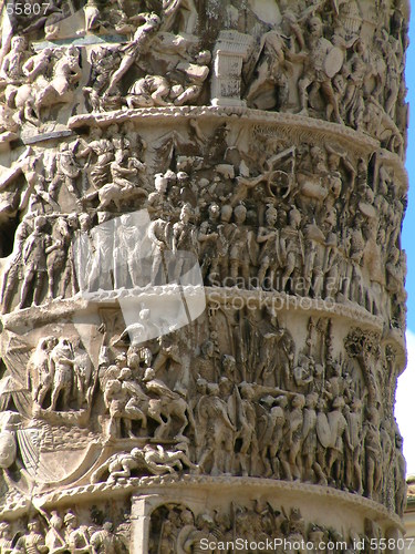 Image of piazza colonna Roma italy detail