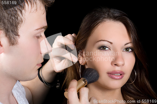 Image of Make up. Isolated on black background