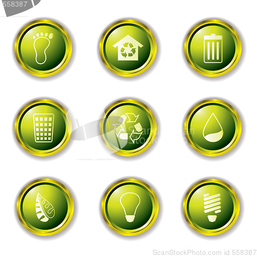 Image of eco buttons gold